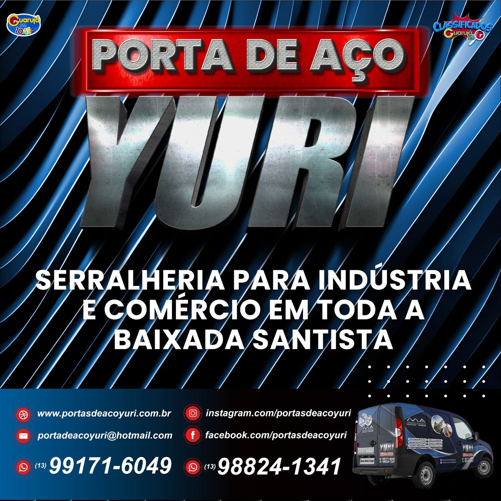 Porta de aço instalada pela Portas de Aço Yuri